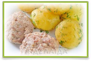 Cooking potatoes with minced meat and meat
